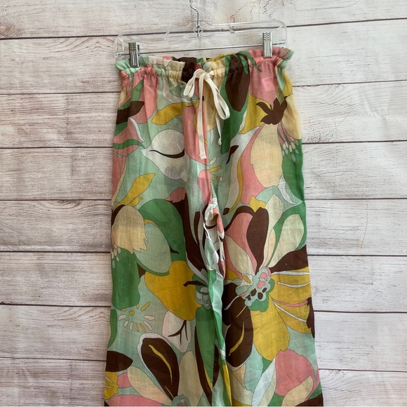 NEW WITH TAGS ZARA RAMIE FLORAL‎ WIDE LEG PANTS - Picture 4 of 8